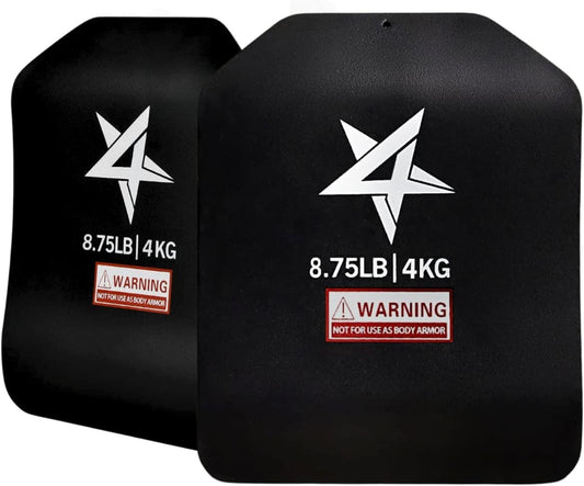 Yes4All S0DZ Ideal Curved Tactical Weight Vest Plates 8.75lb/ Weights Carrier Plate For Body Workout, Intensive Training, Rucking And Cardio, 4 KG -