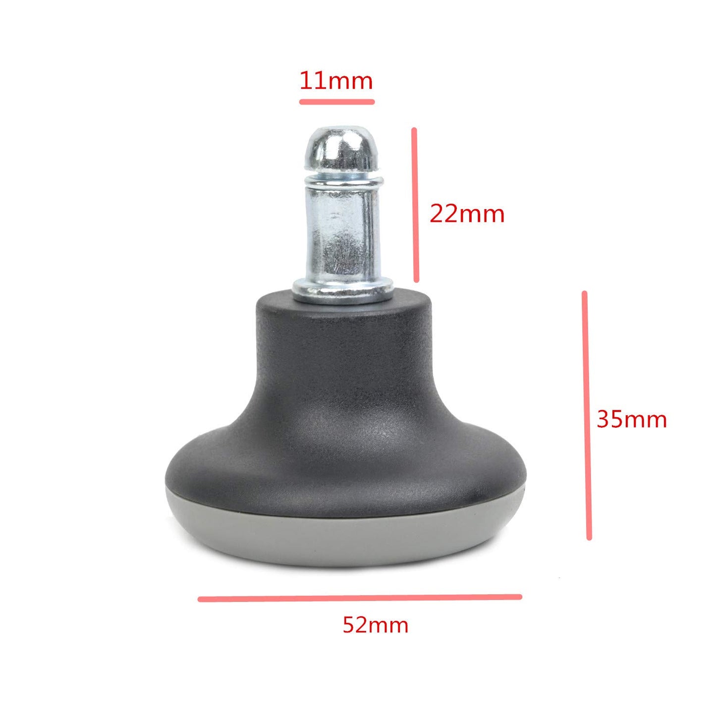 Xidouyuer 5pcs Bell Glides Caster Wheels Low Profile Bell Slider Replacement Office Chair Stool Swivel Caster Wheels to Fixed Stationary Castors