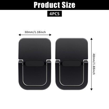 ZEACCT 4-Pack Portable Keyboard Riser, Self-Adhesive Mini Laptop Stand, Foldable & Invisible Adjustable Support for Desk or Laptop Black