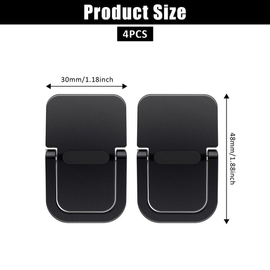 ZEACCT 4-Pack Portable Keyboard Riser, Self-Adhesive Mini Laptop Stand, Foldable & Invisible Adjustable Support for Desk or Laptop Black