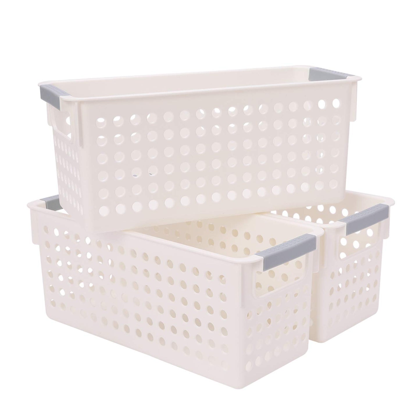 JAKAGO Small Plastic Storage Baskets Kitchen Cupboards Organiser Baskets