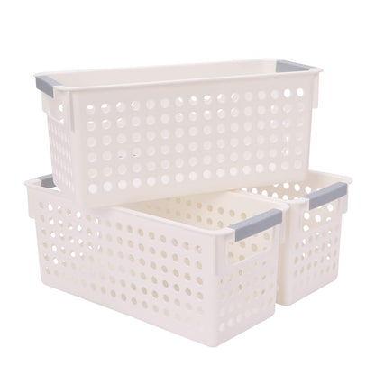 JAKAGO Small Plastic Storage Baskets Kitchen Cupboards Organiser Baskets