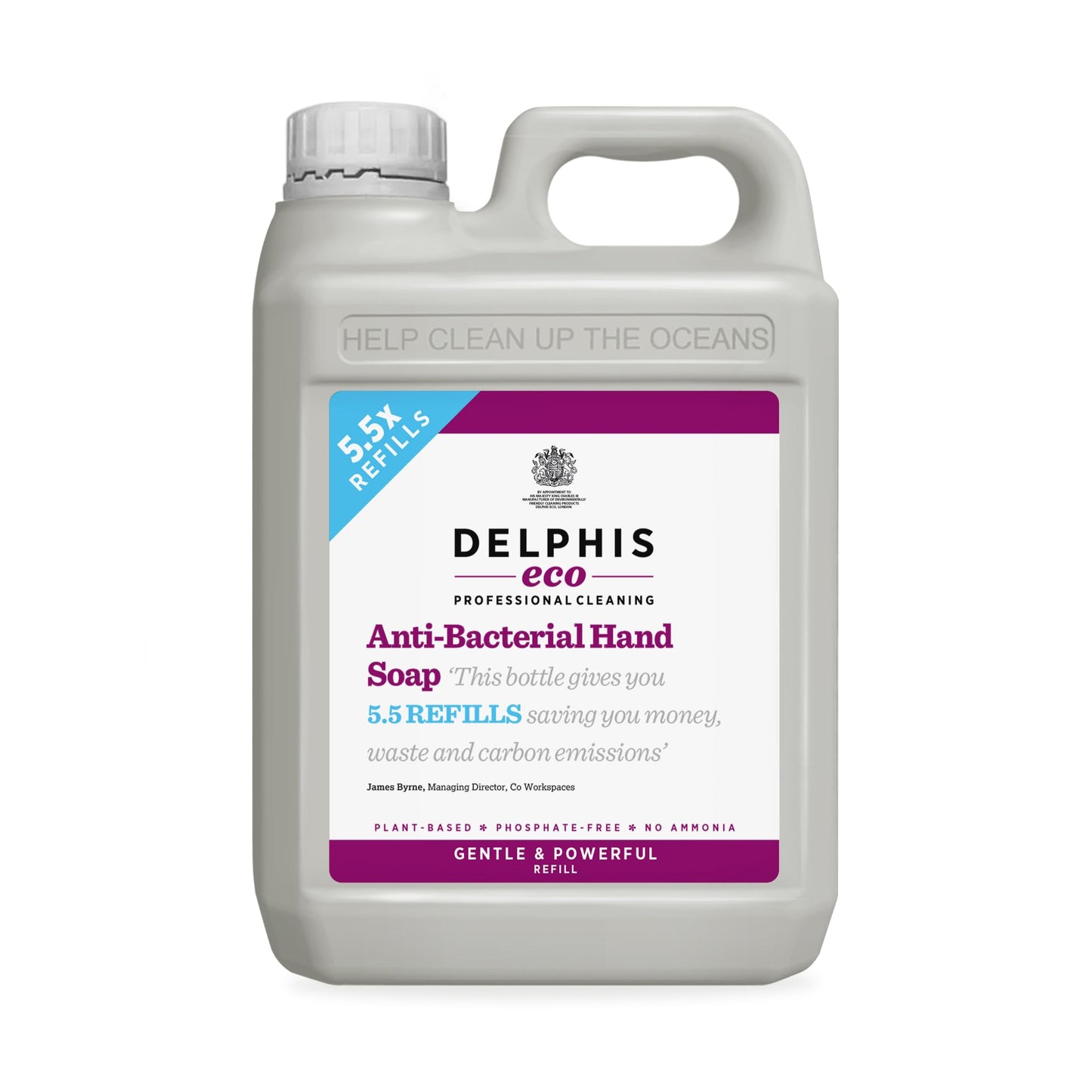 Delphis Eco Anti-Bacterial Hand Soap Wash 2 Litre Refill | Eco Friendly Hand Wash Vegan Friendly | Hand Soap Liquid
