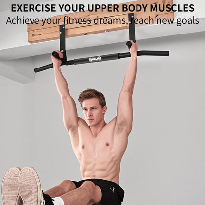 Shnlie Joist Mounted Pull Up Bar, Ceiling Mount Chin Up Bar for Home Gym, Beam, Rafter, 42" Wide Bar, Easy installation