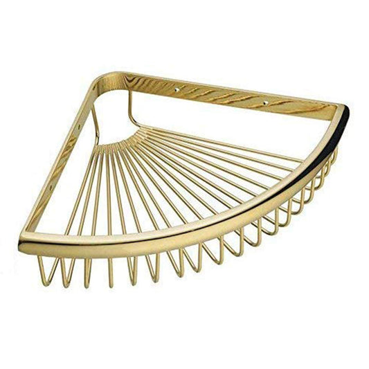 XINYU Bathroom Storage Gold Shower Corner Caddy Modern triangle Bath Shelf,Solid Brass