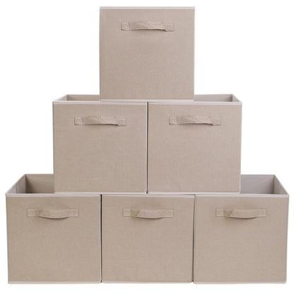 JAKAGO Cubes Storage Boxes 6 Pack, Foldable Storage Cube 30 x 30 x 30 cm