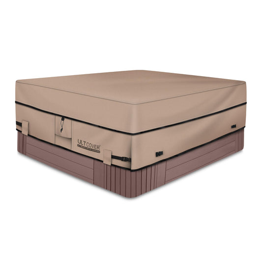 ULTCOVER Waterproof 600D Polyester Square Hot Tub Cover Outdoor SPA Covers 80 x 80 inch