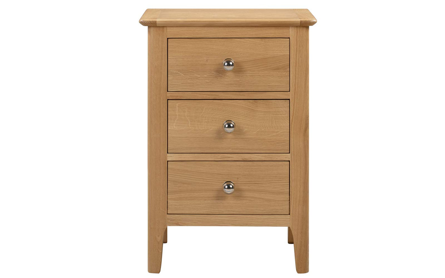 Julian Bowen Cotswold Bedside Table, 3 Drawer, Solid Oak - H65 x W45 cm