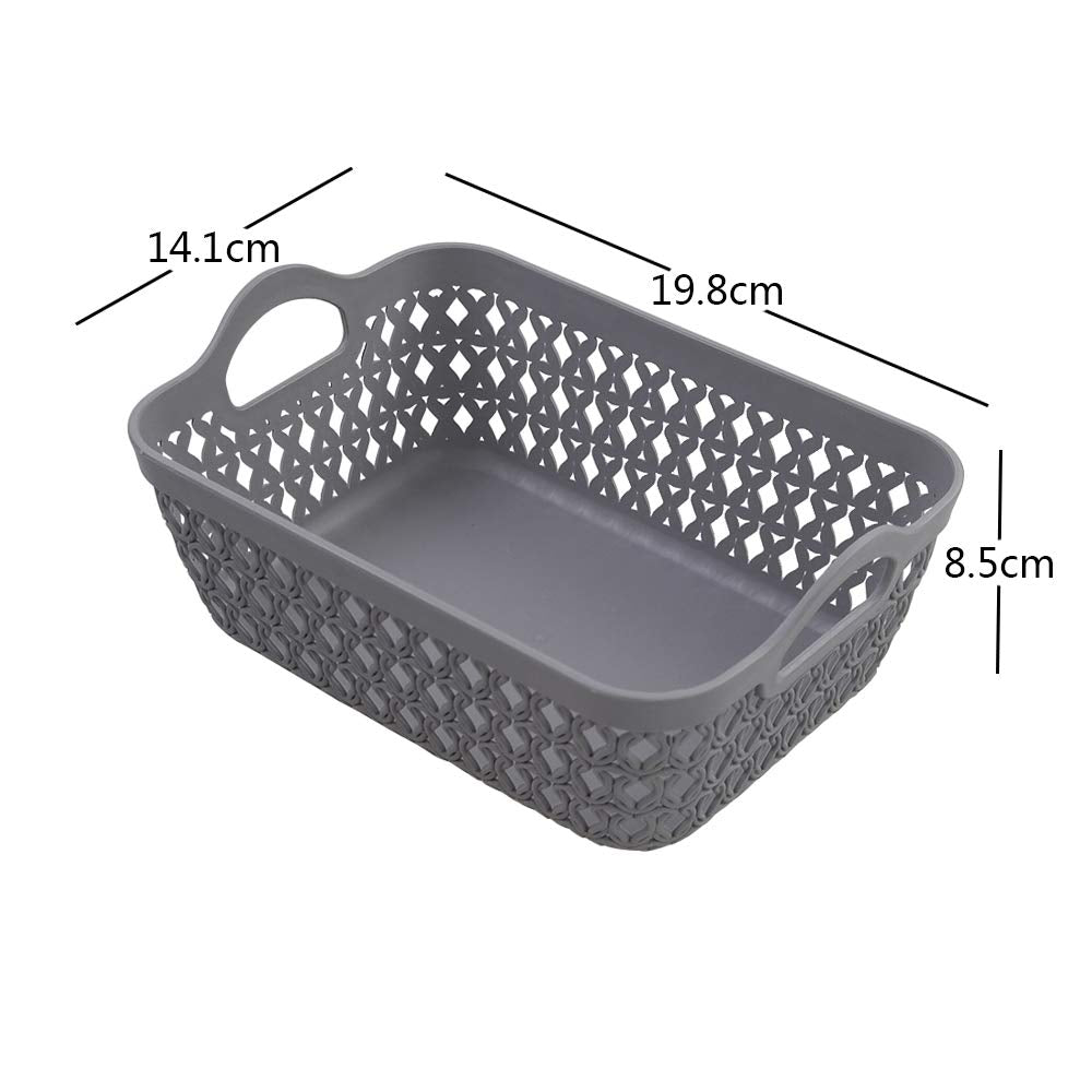 Ortodayes Small Baskets Set, Desktop Plastic Basket, 12 Pack Small Basket Tray