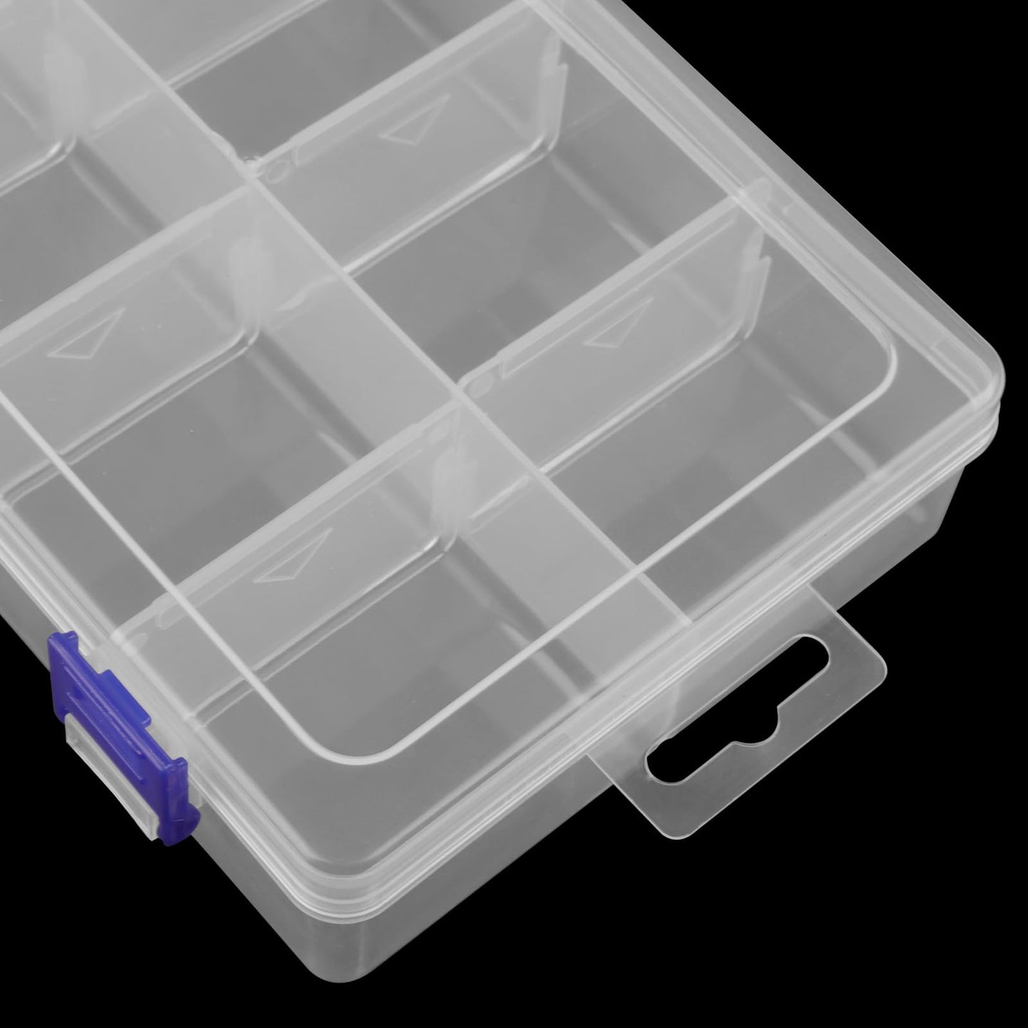 MANCHAP 4 PCS 8 Grids Plastic Bead Storage Box with Adjustable Compartments, 19.5 x 13 x 4.5cm Plastic Jewellery Organisers