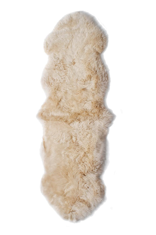 Nordic Sheep Real Sheepskin rug 170x60 | Sheepskin Rugs for Living room and Sofa | Bedside Rugs for Bedrooms | Large Fluffy rug is breathable &