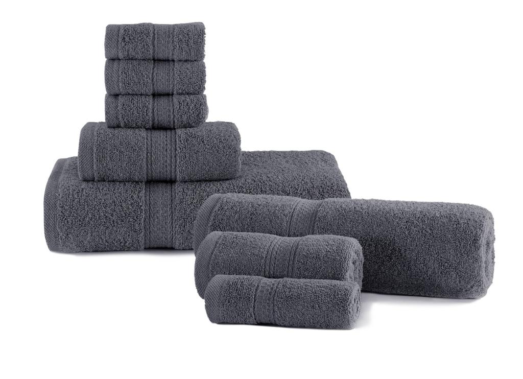 DreamNights 8 Piece Towel Set - 2 Bath Towels, 2 Hand Towels and 4 Washcloths Cotton Hotel Quality Super Soft and Highly Absorbent - Gym Towel