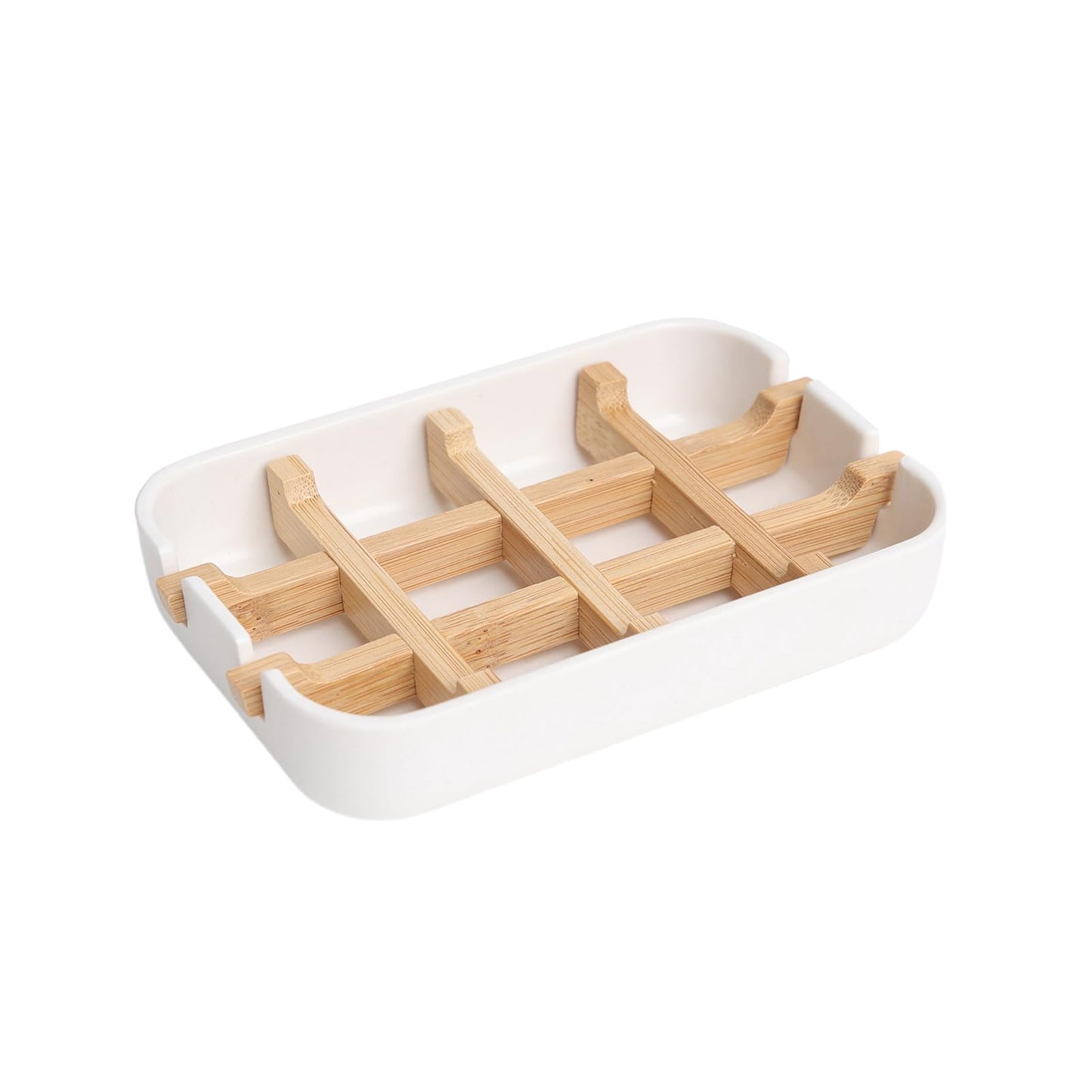 Ninebendstreams Bamboo Fiber Soap Holder and Soap Dish Combination