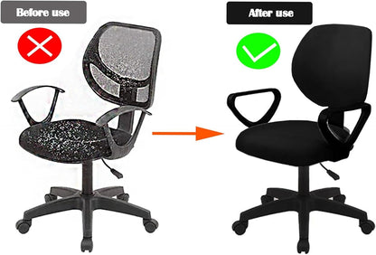 DHXYZZB Office Chair Cover 2 Piece Protective Stretchable Chair Seat Covers Stretch Chair Slipcover