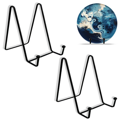 XHMAXE 6 Inch Metal Plate Display Stands Tabletop Holders 2 Pack