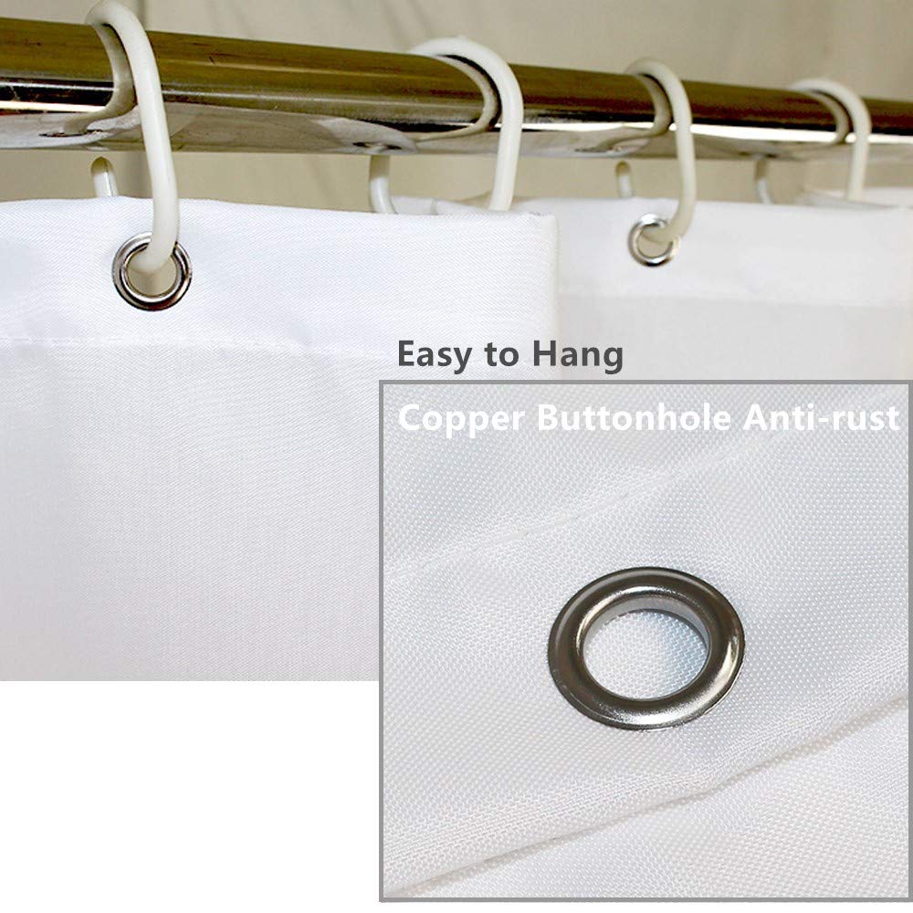 mefound Shower Curtain Waterproof & Mould Resistant Premium Hotel Quality Polyester Bathtub Curtain Weighted Hem & Rust-Proof Grommets 180 x 180 cm