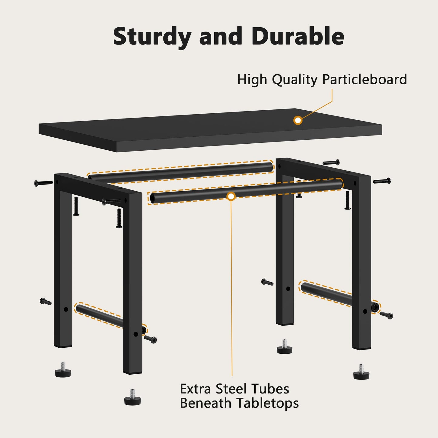 Gewudraw Desktop Printer Stand, Desk Shelf for Home Office, 39 x 28 x 30 CM
