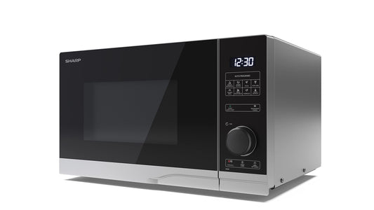 SHARP YC-PS254AU-S 25 Litre 900W Digital Microwave, 10 power levels, ECO Mode, defrost function, LED cavity light - Silver