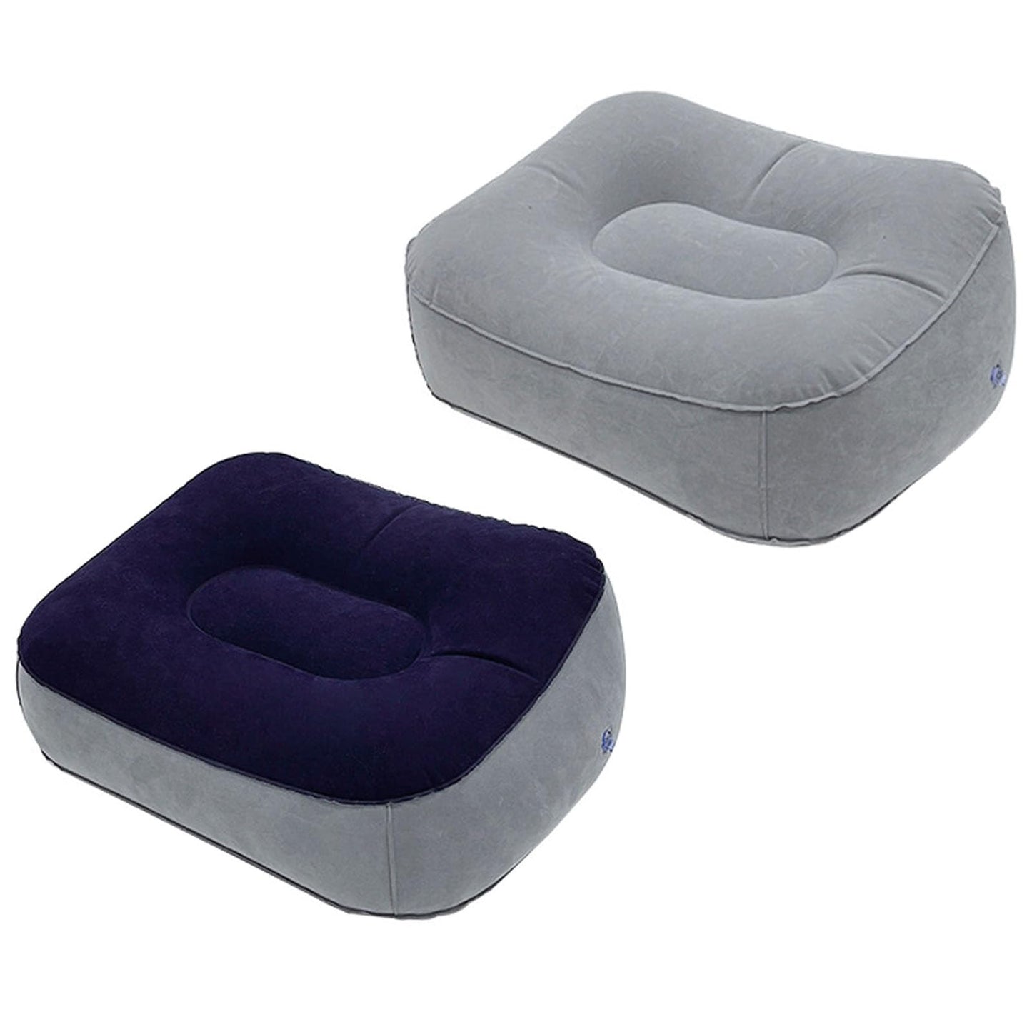 2 Pack Inflatable Foot Rest Pillows for Desk and Travel, Elevate Legs to Reduce Swelling, Improve Circulation, Portable Air Foot Cushions for Office
