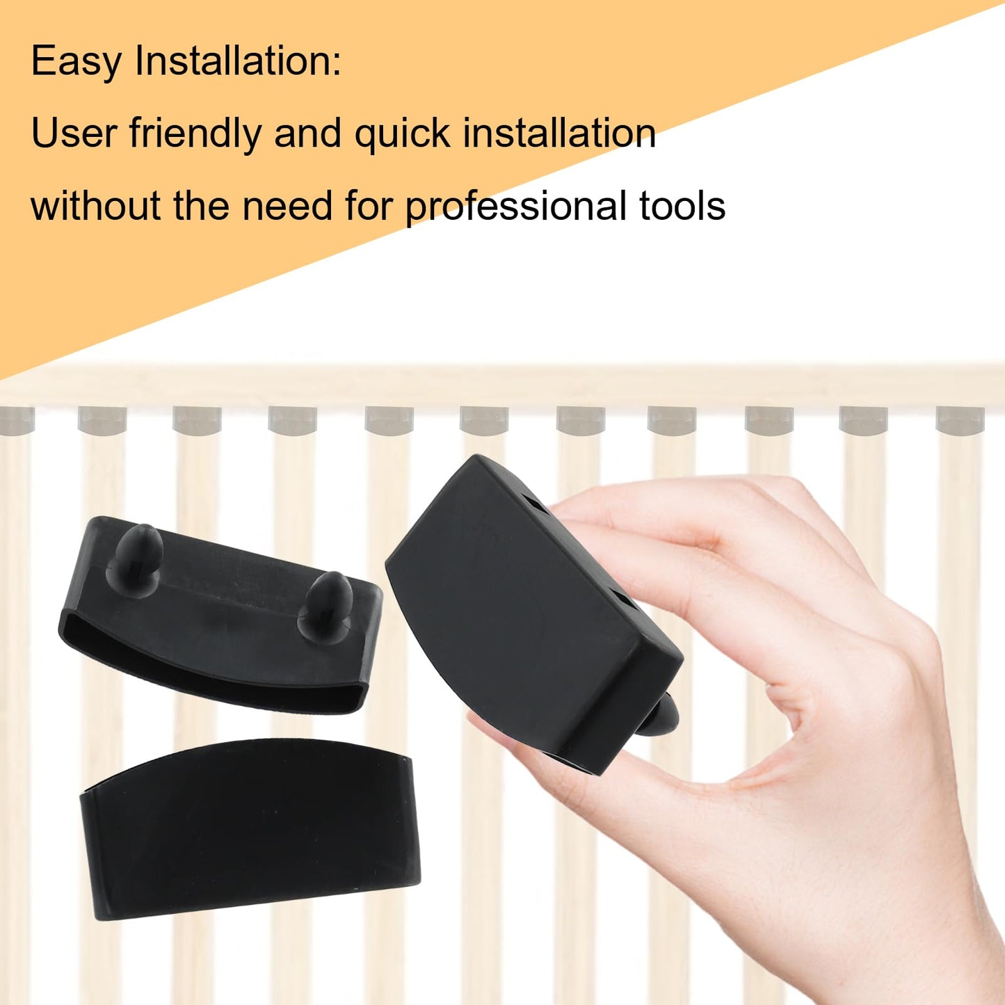 72PCS Plastic Bed Slat Caps, Side and Center Bed Slats Holders Caps, Bed Slat Cap Kits