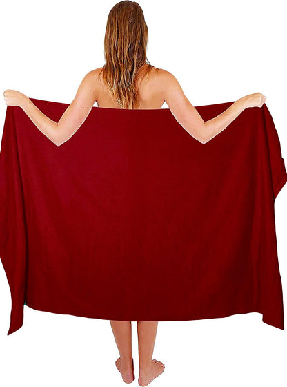 Textile Do Extra Large Super Jumbo Bath Sheet Towel 100% Egyptian Cotton XL Bath Sheets100 x 200 cm-600 GSM Red