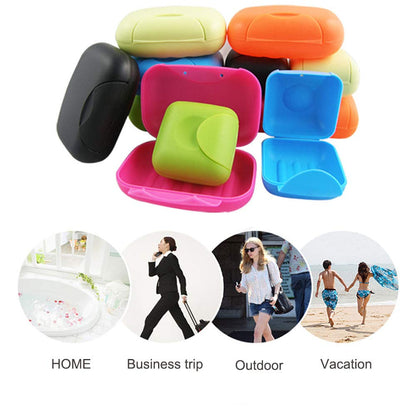 NUODWELL Creative Handmade Travel Soap Box, Waterproof for Home and Outdoor Blue