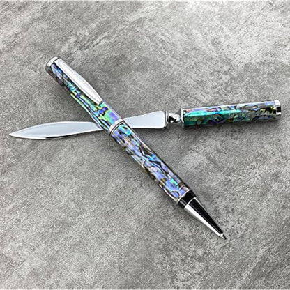 LACHIEVA LUX Luxury Abalone Shell Ballpoint Pen & Letter Opener Set, Unique Gift for Men & Women, Great for Christmas and Special Occasions