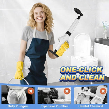Toilet Unblocker Heavy Duty, Drain Unblocker, Sink Plunger Off-white
