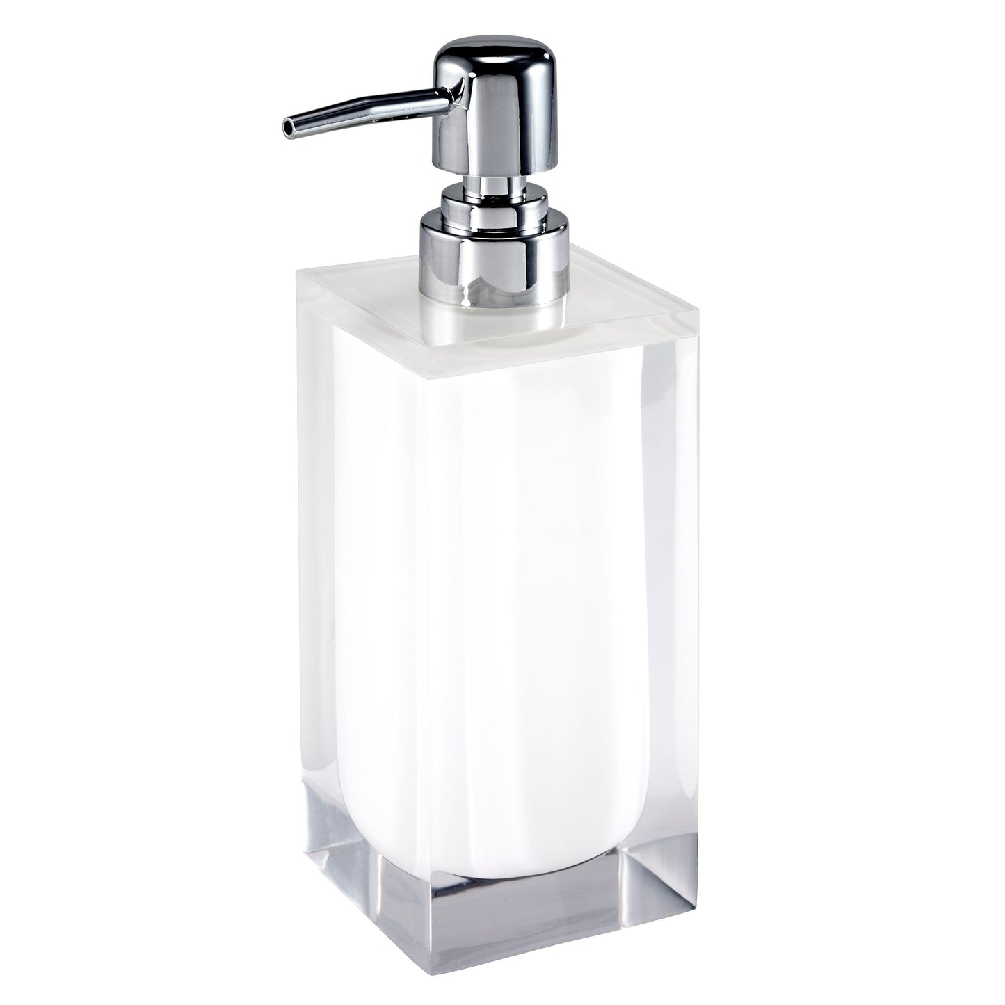 IZOD Resin Bathroom Essentials, White, Lotion Pump/Soap Dispenser