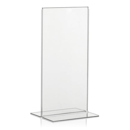 VITAdisplays Advertising Stands T-Stand DIN Long DL Transparent Made of Original Plexiglas Pack of 10