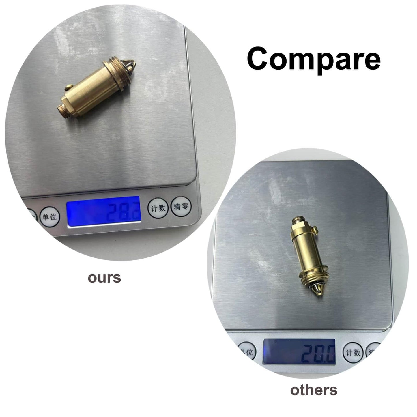 2pcs Brass Basin Click Clack Plug Bolt - Zesc-Im Pop Up Clack Slotted Plug Bolt Replacement Screw 28 g