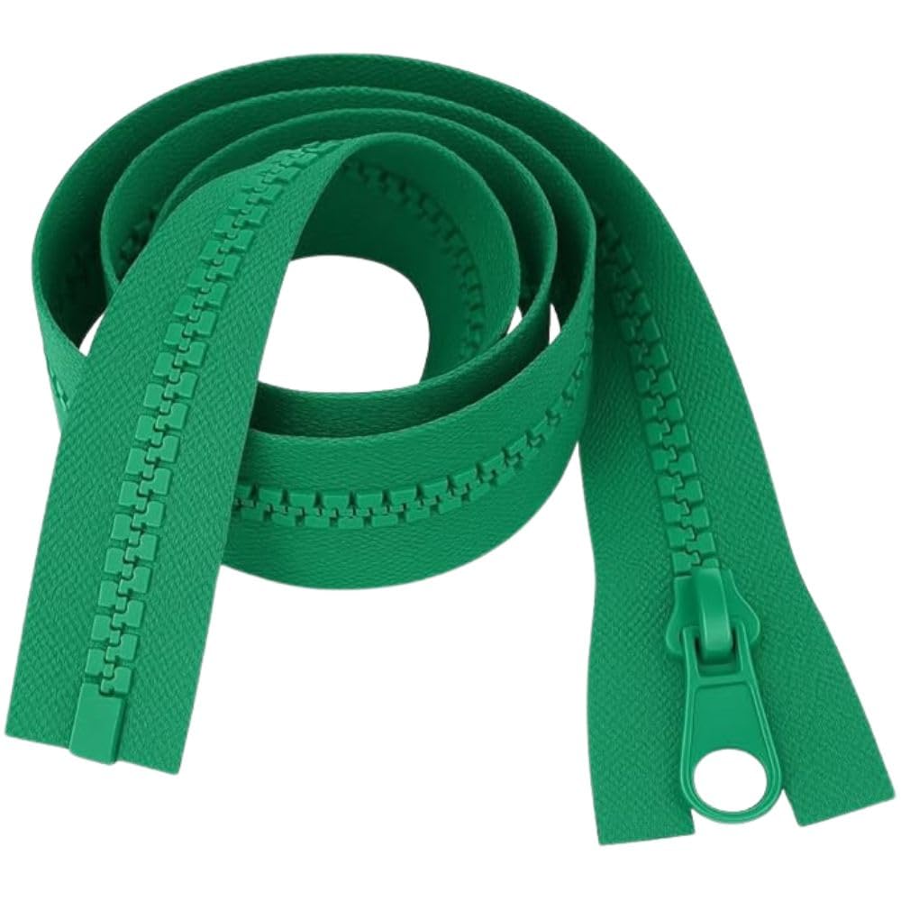 22" (56cm) Jade Chunky Zip - Heavy-Duty Open-Ended Separating