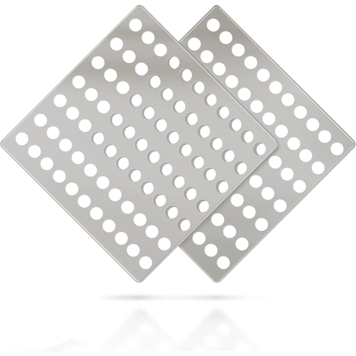 Lime Shop 2-Pack 15x15 Centimeter Rustproof Stainless Steel Swirl Drain Covers - Hopper Lids - Outdoor Drain Cover - Metal Drain Covers Outdoor