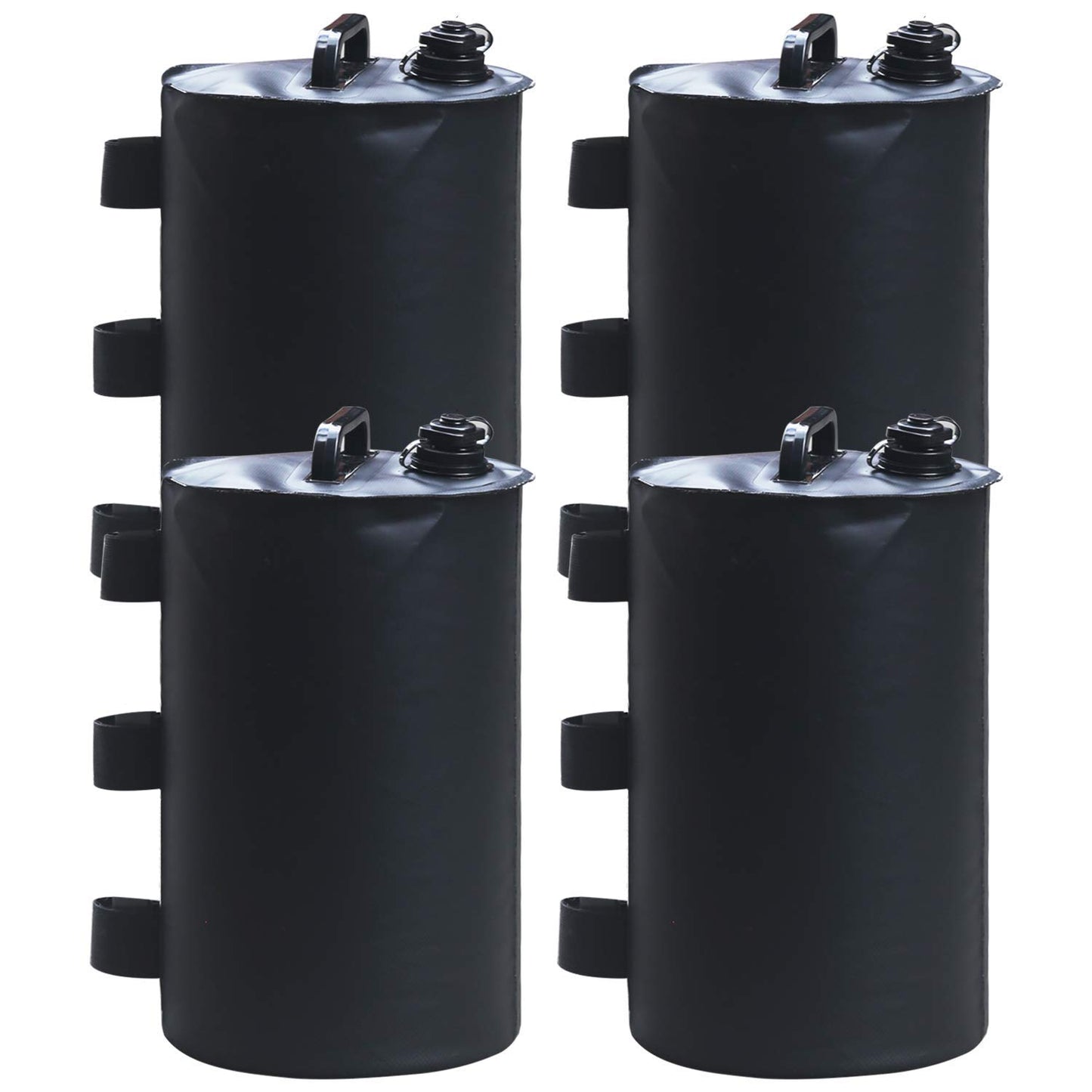 ABCCANOPY Gazebo Water Weights Bag, Portable Leg Weights Water Fillable Weights for Pop up Gazebo Canopy,4 Pcs-Pack (Black)