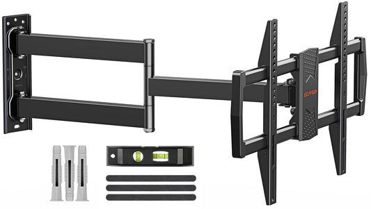 ELIVED 813mm Long Arm TV Wall Bracket for Most 37-75 Inch TVs, Universal Long Extension Arm Corner TV Wall Mount, With Tilt, Swivel, Up to 45 kg, Max