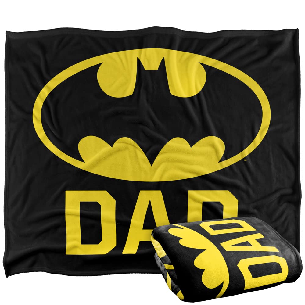 BATMAN Bat Dad Officially Licensed Silky Touch Super Soft Throw Blanket 152 x 127 cm