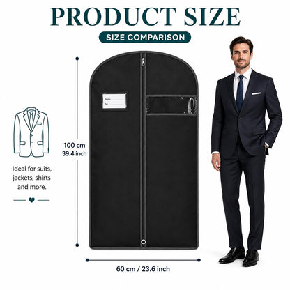URMI Suit Bag, Breathable 60 x 100cm 5 PCS Garment Bags Clothes Bags for Storage with Clear Window Dust Moth Proof Dress Bags Protector for Suit