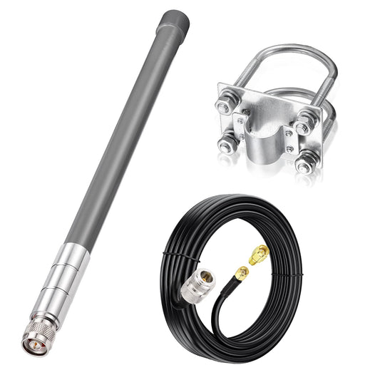 Bingfu 868MHz LoRa Antenna Weatherproof 3dBi Fiberglass N Type Male LoRaWAN Antenna With 3M ALSR240 Cable for RAK Nebra Bobcat HNT Helium Hotspot
