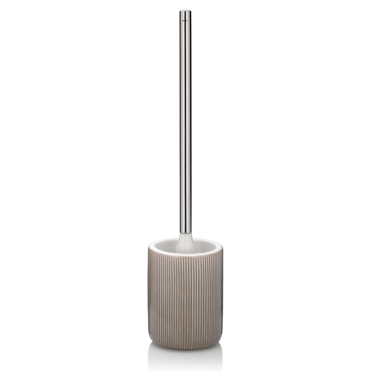 kela Ava 24423 Toilet Brush Set Diameter 10 cm Ceramic Stone Grey Stainless Steel Handle