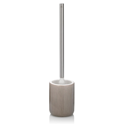 kela Ava 24423 Toilet Brush Set Diameter 10 cm Ceramic Stone Grey Stainless Steel Handle