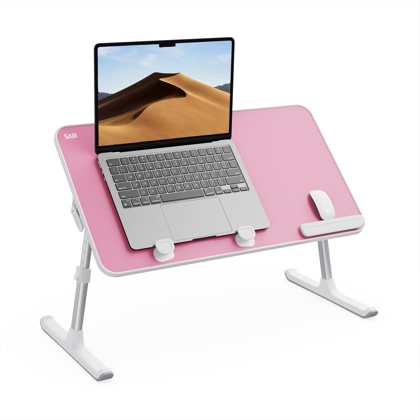 Laptop Bed Tray Desk, SAIJI Adjustable Laptop Table with Foldable Leg