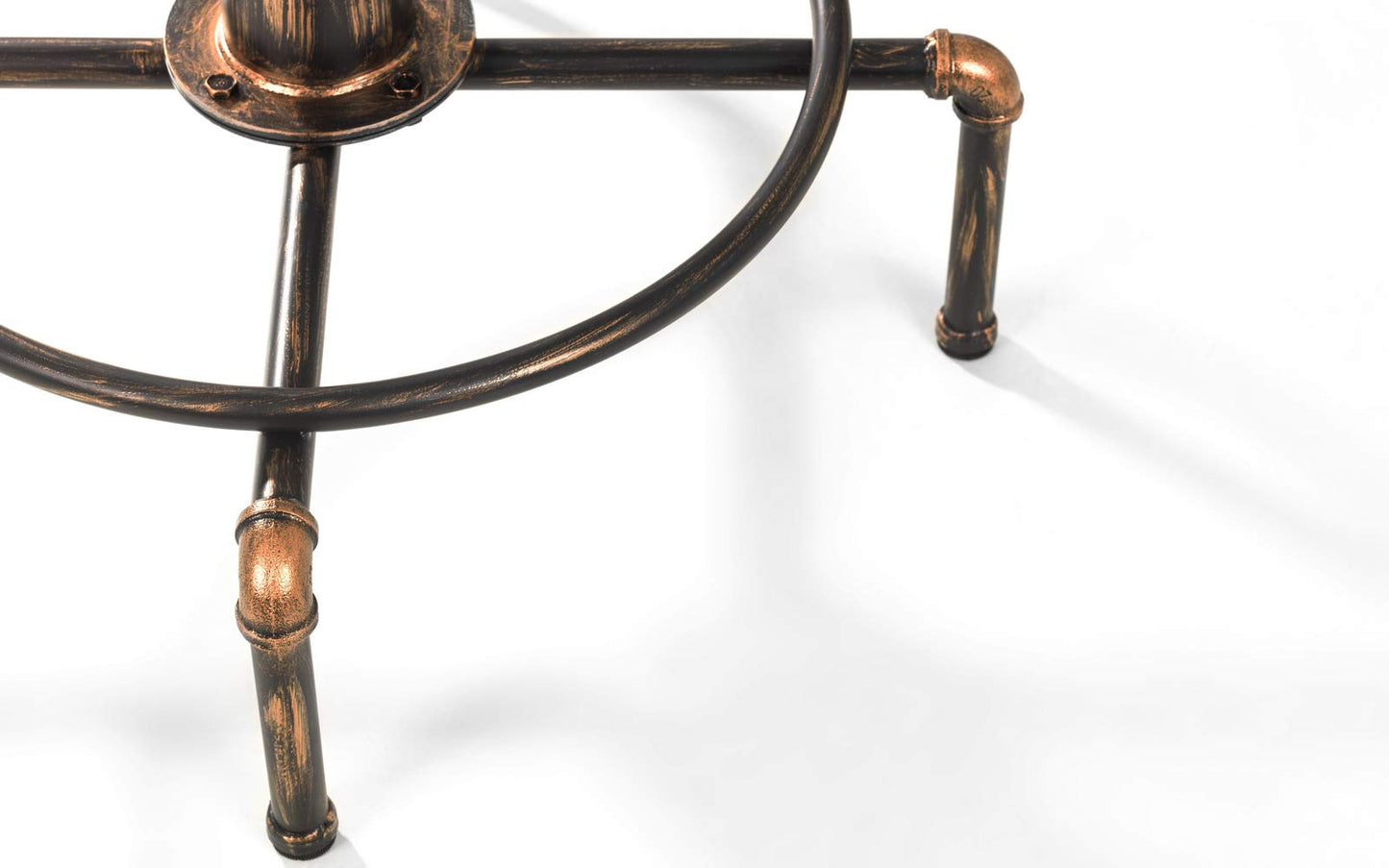 Julian Bowen Rockport Bar Table for 2-4, Pipework, Wood - H105 x W66cm