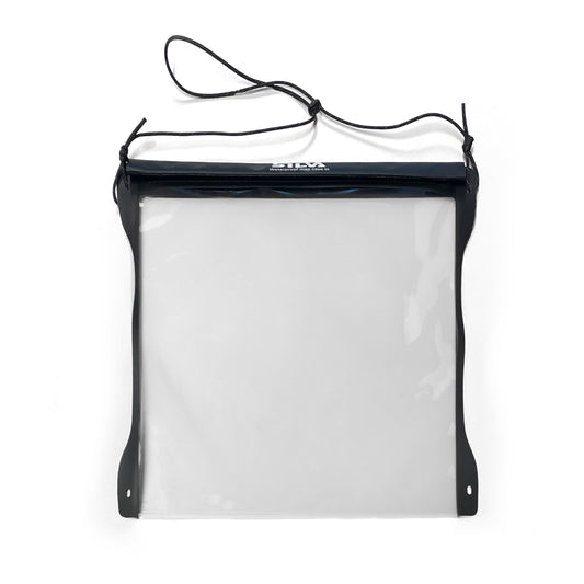 Silva Waterproof Map Case Medium - 297x297 mm - Touchscreen-Compatible - With Roll-Top Closure & Paracord Neck Strap - Made of 0,3 mm TPU/PU material