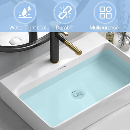 5 Pcs Rubber Bath Plugs, 5 Different Size Kitchen Sink Plug, Universal Bathtub Plug Drain Stopper for Bathtubs Kitchen Sinks Hand Basins White