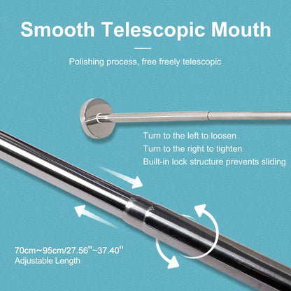 Hershii Curved Shower Curtain Rod Adjustable 70-95 cm x 70-95 cm