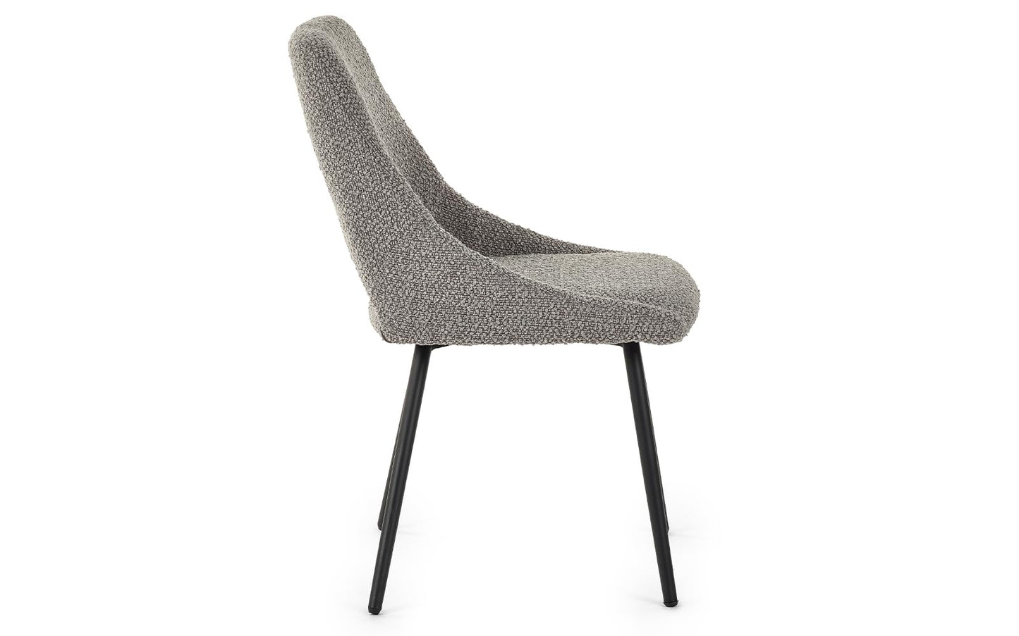 Julian Bowen Iris Dining Chairs, Set of 2, Grey - H84 x W52 x D61cm