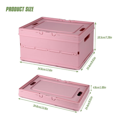 Vivikivi Collapsible Storage Crate,Plastic Storage Box, Green-2 Pack