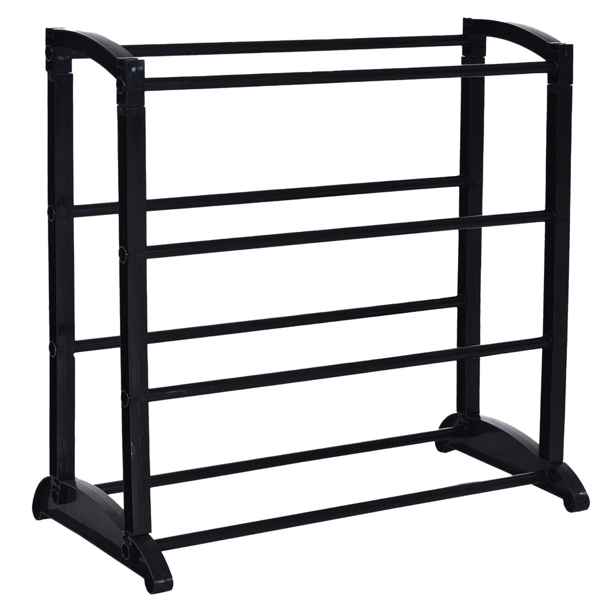 CUQOO Shoe Rack 4 Tiers | Extendable Expandable Adjustable Metal Storage