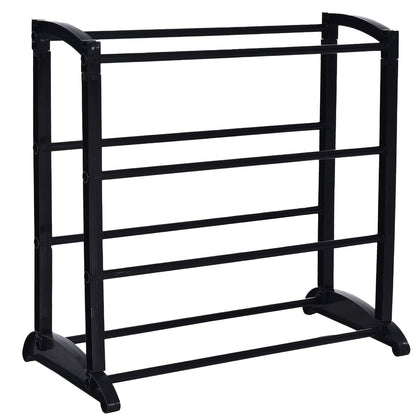 CUQOO Shoe Rack 4 Tiers | Extendable Expandable Adjustable Metal Storage