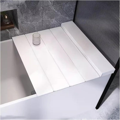 LXSEHN PVC Folding Bathtub Tray, Bath Tub Lid for Home 75x170x0.7cm
